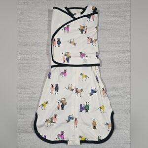 Nest Designs Baby Bamboo Jersey Swaddle Sleep Bag 0.25 TOG Sz 0-6 Months NWT